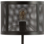 25" Black Table Lamp With Globe Shade