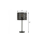 25" Black Table Lamp With Globe Shade