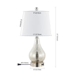 Set of Two 21" Nickel Gourd Table Lamps With Empire Shades
