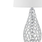 Set of Two 22" Silver Gourd Table Lamps With Empire Shades