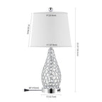 Set of Two 22" Silver Gourd Table Lamps With Empire Shades