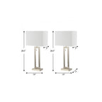 Set of Two 29" Nickel Table Lamps With Shades
