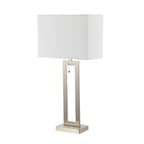 Set of Two 29" Nickel Table Lamps With Shades