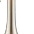 Set of Two 24" Nickel Gourd Table Lamps With Drum Shades