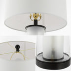 Set of Two 26" Antiqued Bronze Lighthouse Table Lamps With Drum Shades