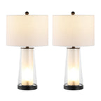 Set of Two 26" Antiqued Bronze Lighthouse Table Lamps With Drum Shades