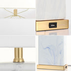 Set of Two 25" Gold Table Lamps With Shades