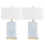 Set of Two 25" Gold Table Lamps With Shades
