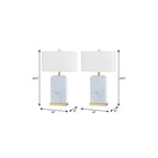 Set of Two 25" Gold Table Lamps With Shades