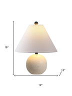 16" Beige Novelty Table Lamp With Empire Shade