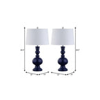 Set of Two 29" Blue Novelty Table Lamps With Drum Shades