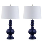 Set of Two 29" Blue Novelty Table Lamps With Drum Shades