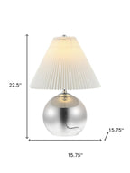 23" Silver Globe Lamp Base With Empire Shade