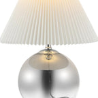23" Silver Globe Lamp Base With Empire Shade