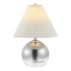 23" Silver Globe Lamp Base With Empire Shade