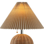 17" Clear Round Table Lamp With Empire Shade