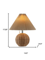 17" Clear Round Table Lamp With Empire Shade