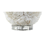 24" Off White Seashell Table Lamp With White Drum Shade