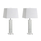 Set of Two 29" Clear Novelty Table Lamps With Shades