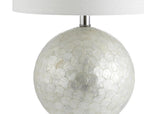 24" Clear Globe Lamp Base With Drum Shade