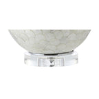 24" Clear Globe Lamp Base With Drum Shade