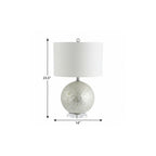 24" Clear Globe Lamp Base With Drum Shade