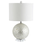24" Clear Globe Lamp Base With Drum Shade