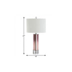 27" Clear Novelty Table Lamp With Drum Shade