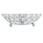 8" Silver Geometric Globe Table Lamp With Globe