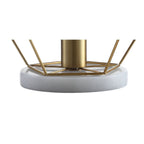 10" White Geometric Table Lamp