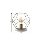 10" White Geometric Table Lamp