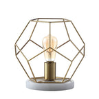 10" White Geometric Table Lamp