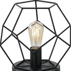 10" Black Geometric Table Lamp