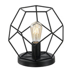 10" Black Geometric Table Lamp