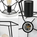 10" White Geometric Table Lamp
