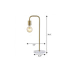 21" White Round Table Lamp