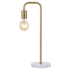 21" White Round Table Lamp