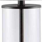29" Antiqued Bronze Table Lamp With Drum Shade