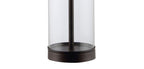 29" Antiqued Bronze Table Lamp With Drum Shade