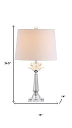 25" Clear Novelty Table Lamp With Drum Shade