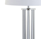 18" Silver Novelty Column Lamp With Empire Shade