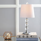 20" Silver And Clear Novelty Desk Lamp With Empire Shade