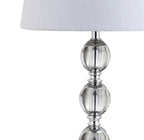 20" Silver And Clear Novelty Desk Lamp With Empire Shade