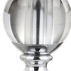 20" Silver And Clear Novelty Desk Lamp With Empire Shade