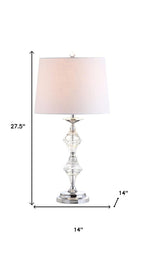 Set of Two 28" Silver Novelty Bedside Lamps With Drum Shades