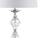 Set of Two 28" Silver Novelty Bedside Lamps With Drum Shades