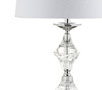Set of Two 28" Silver Novelty Bedside Lamps With Drum Shades