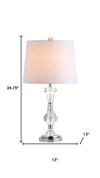 25" Silver Urn Table Lamp With Empire Shade