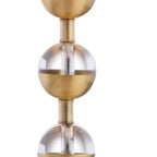 Set of Two 28" Gold Round Bedside Lamps With Drum Shades