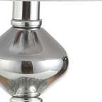 28" Silver Table Lamp With Drum Shade